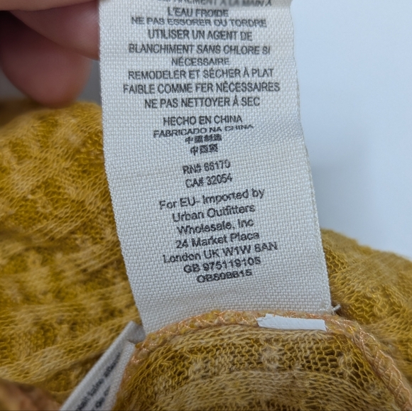 FREE PEOPLE South Side Thermal Top in Sunflower Sz M - Picture 15 of 15